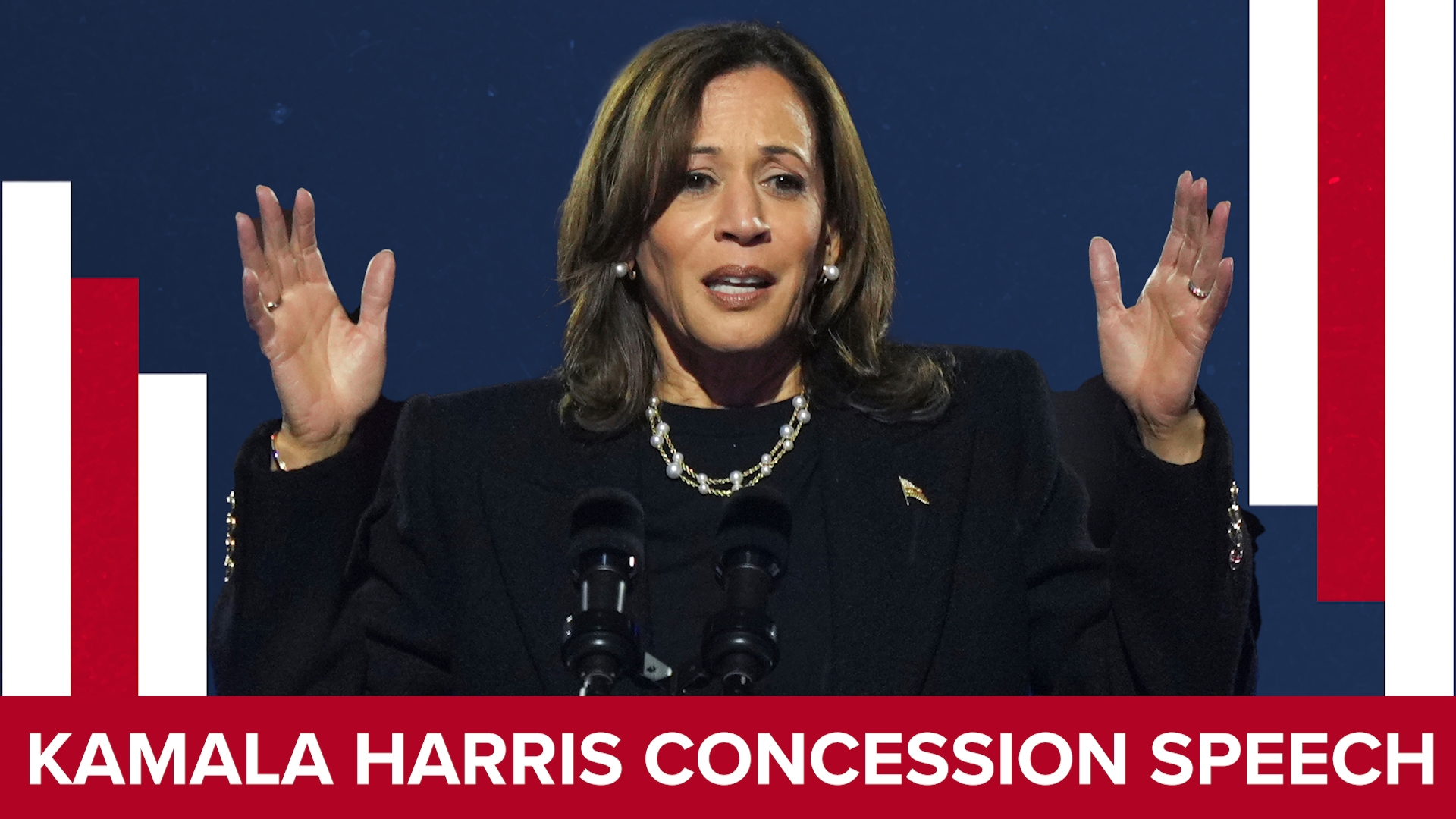 Kamala Harris is giving her concession speech on Wednesday after Donald Trump won the 2024 U.S. presidential election. Watch it live here.