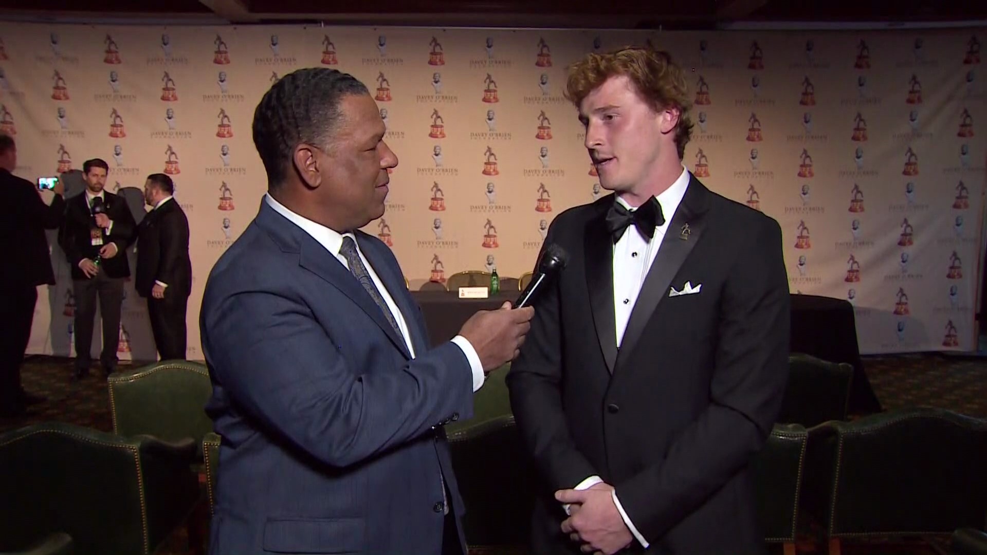 TCU's Max Duggan spoke with WFAA's Joe Trahan about winning the Davey O'Brien Award, which is given to the top collegiate QB for the year.