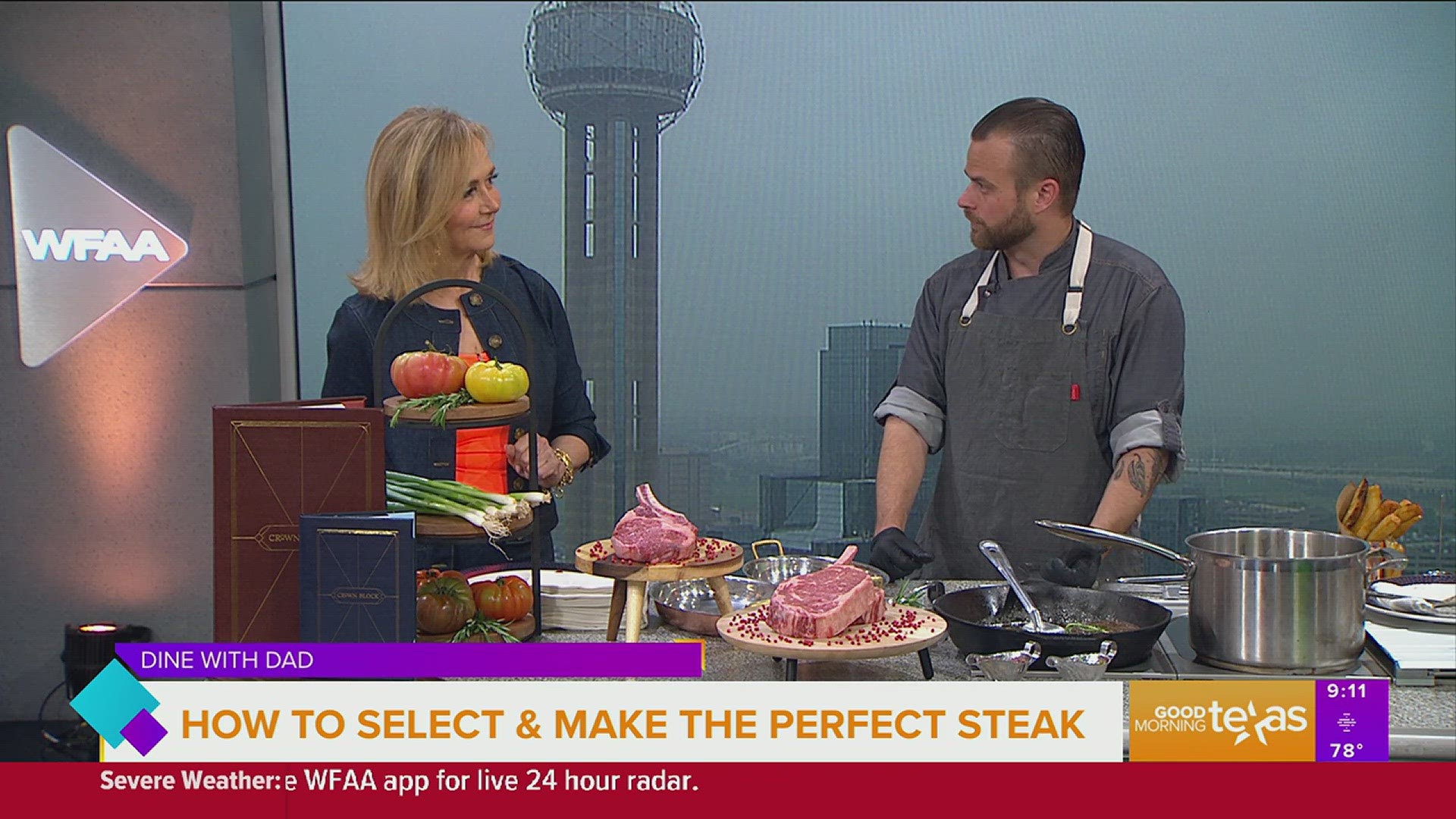 Crown Block Executive Chef Ty Thaxton offers tips on selecting and cooking the perfect steak for Dad on his day