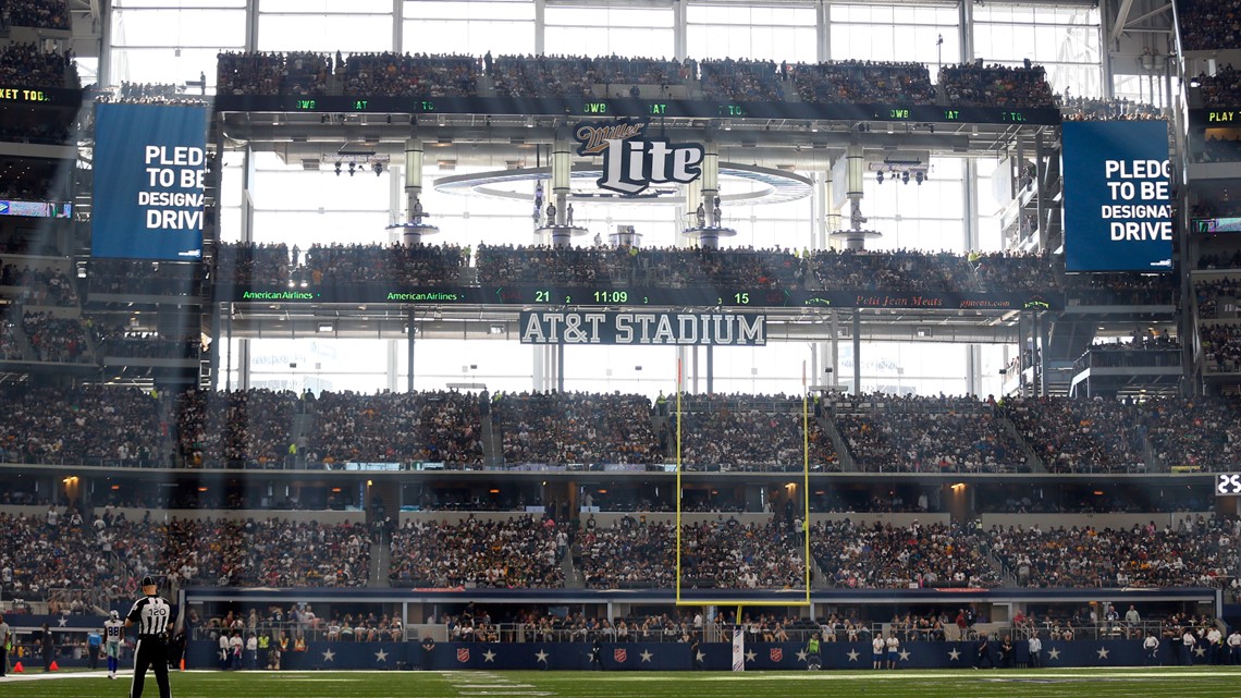 NFL fans on the Dallas Cowboys cheerleaders at WrestleMania 38