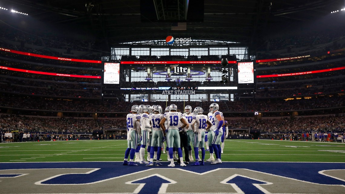 November 28th, 2019:.Buffalo Bills wide receiver Cole Beasley (10) catches  a pass for a touchdown during an NFL football game between the Buffalo Bills  and Dallas Cowboys at AT&T Stadium in Arlington