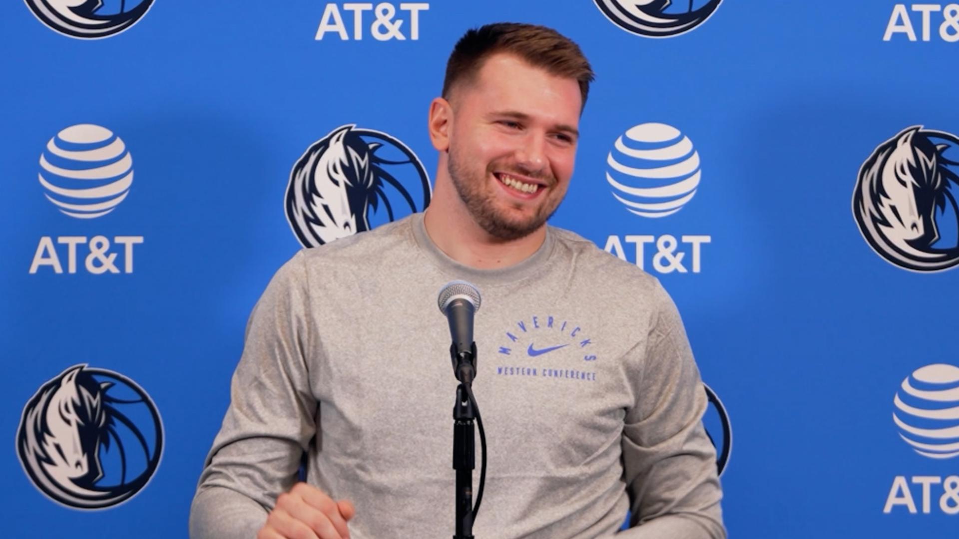 Dallas Mavericks guard Luka Doncic spoke to reporters during a press conference at the 2024-25 Media Day.