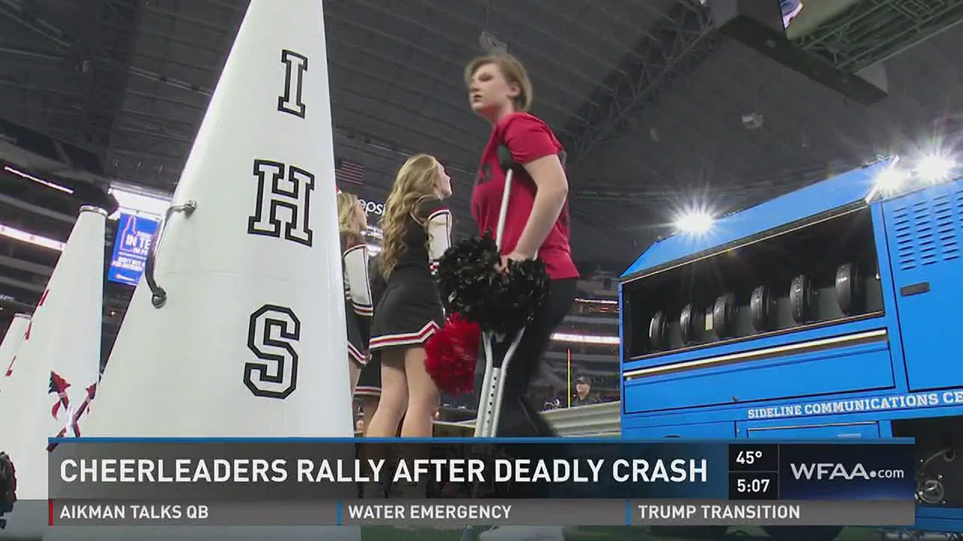 Cheerleaders rally after deadly crash