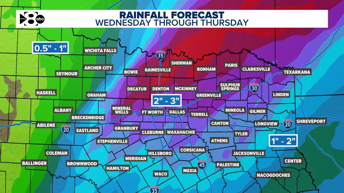 DFW Weather Alert Day: Full forecast for heavy rain, storms Thursday ...