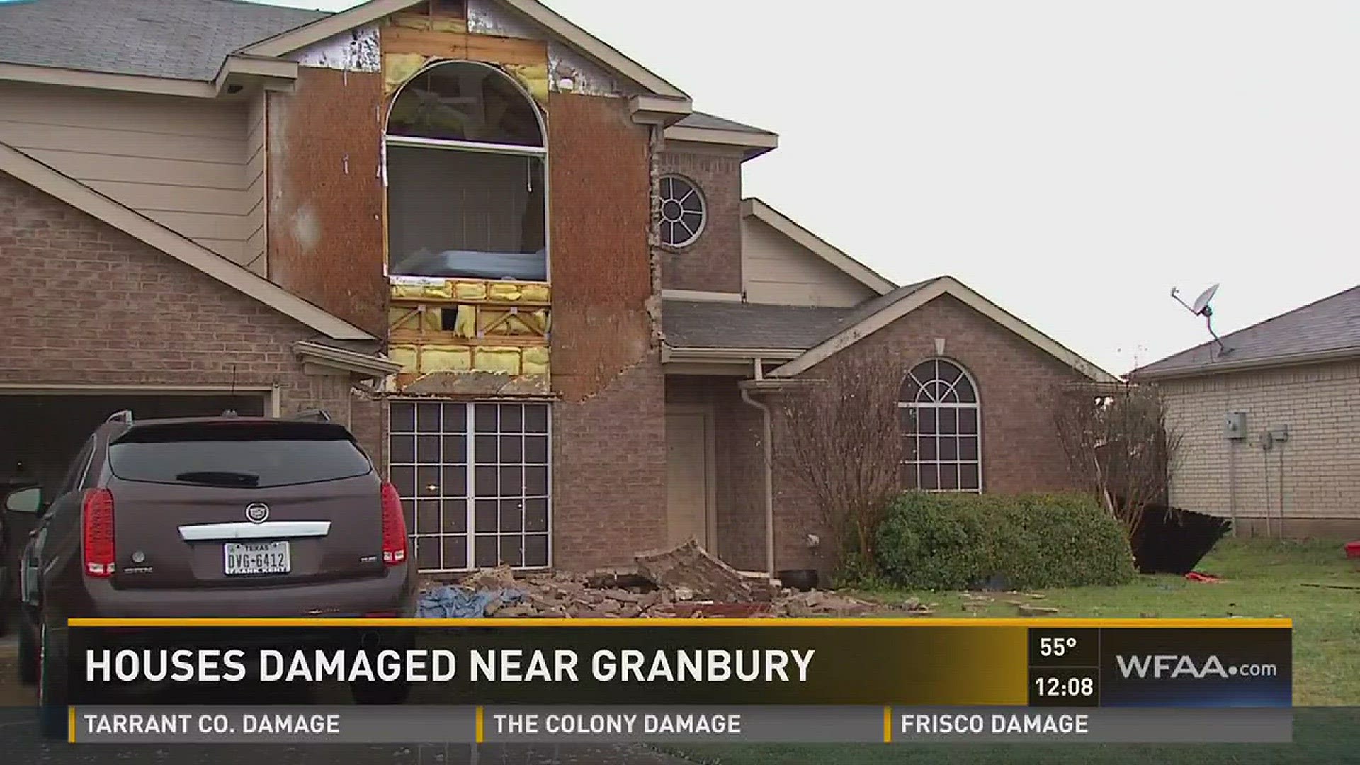 Houses damaged near Granbury