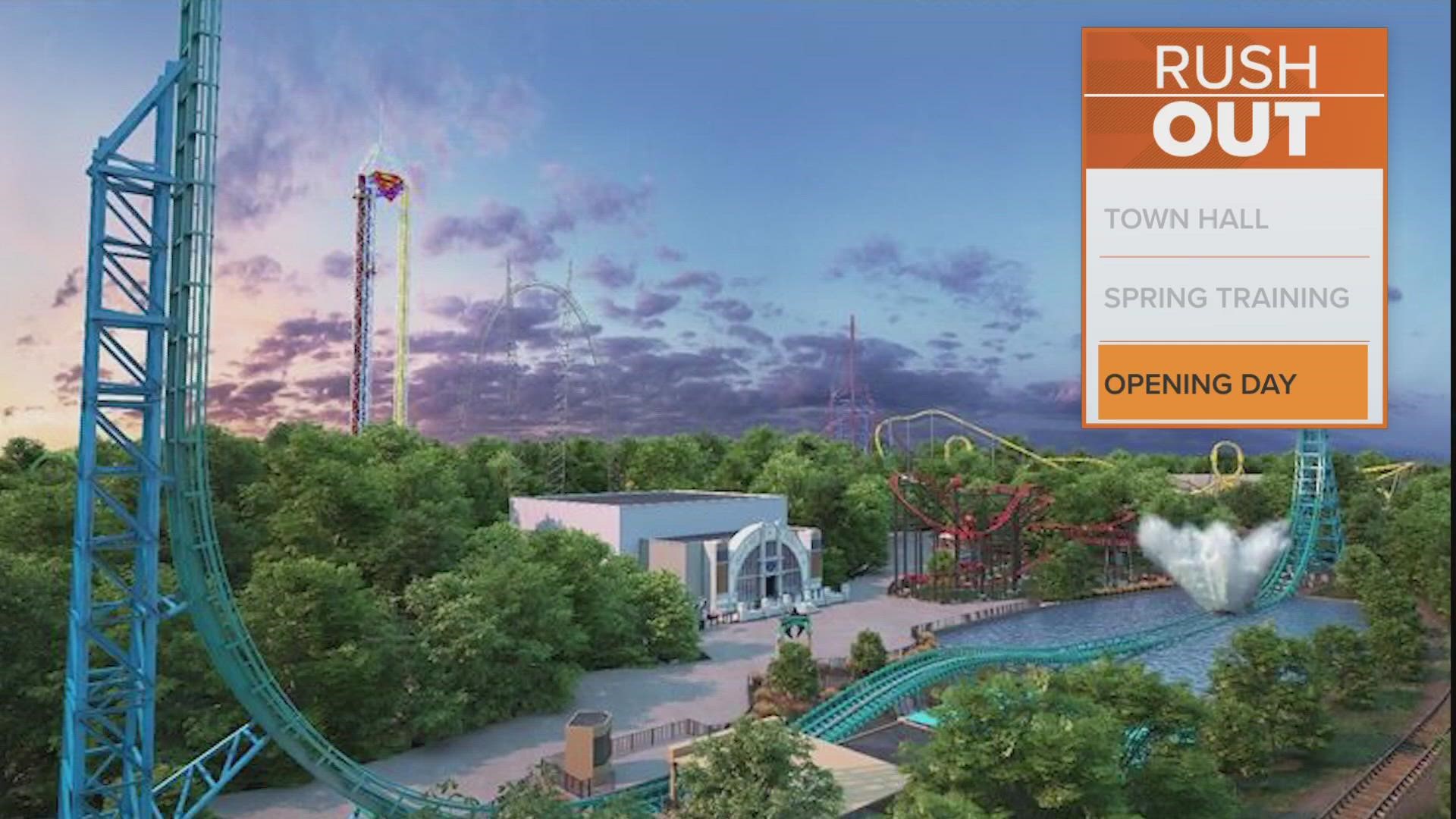 Six Flags Over Texas Aquaman roller coaster Ride opening date wfaa