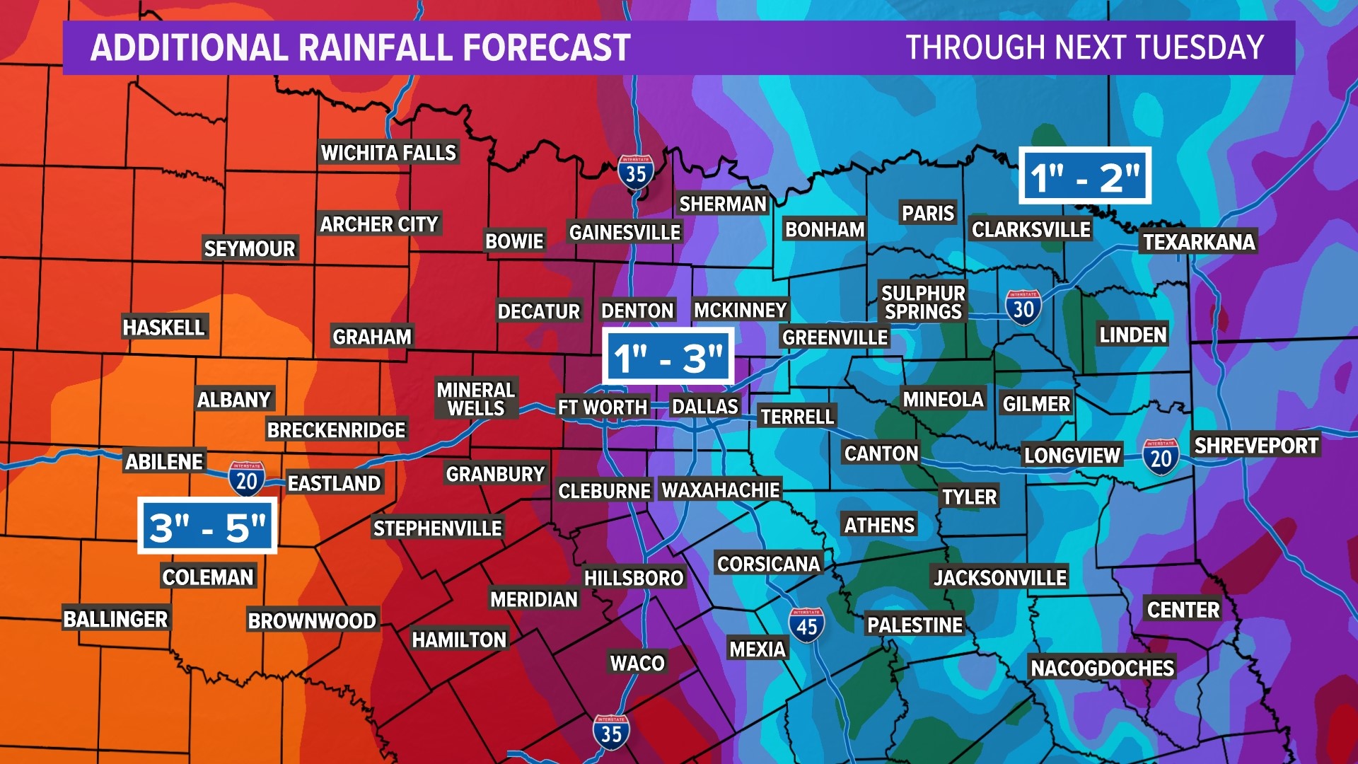 DFW weather Week of May 8 rain chances