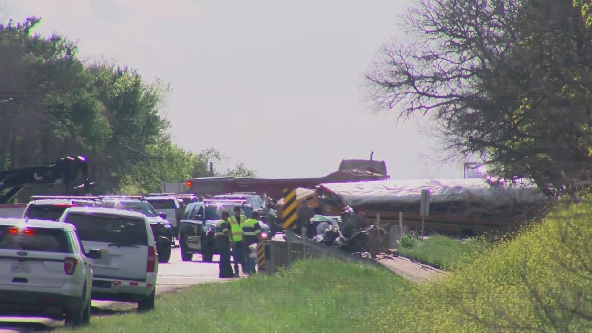 The crash happened in Bastrop County, southeast of Austin, on west state Highway 131.