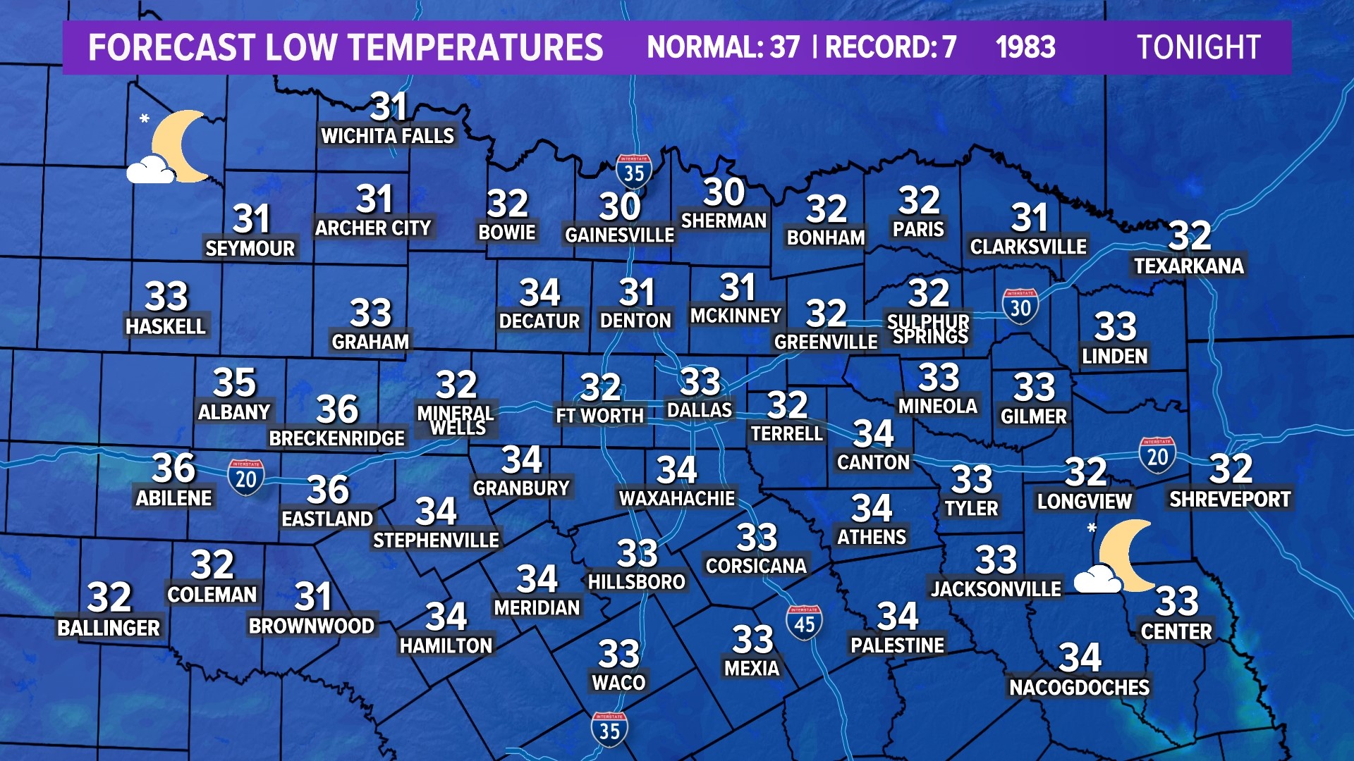 DallasFort Worth, Texas Christmas weather forecast Rain? Temp?