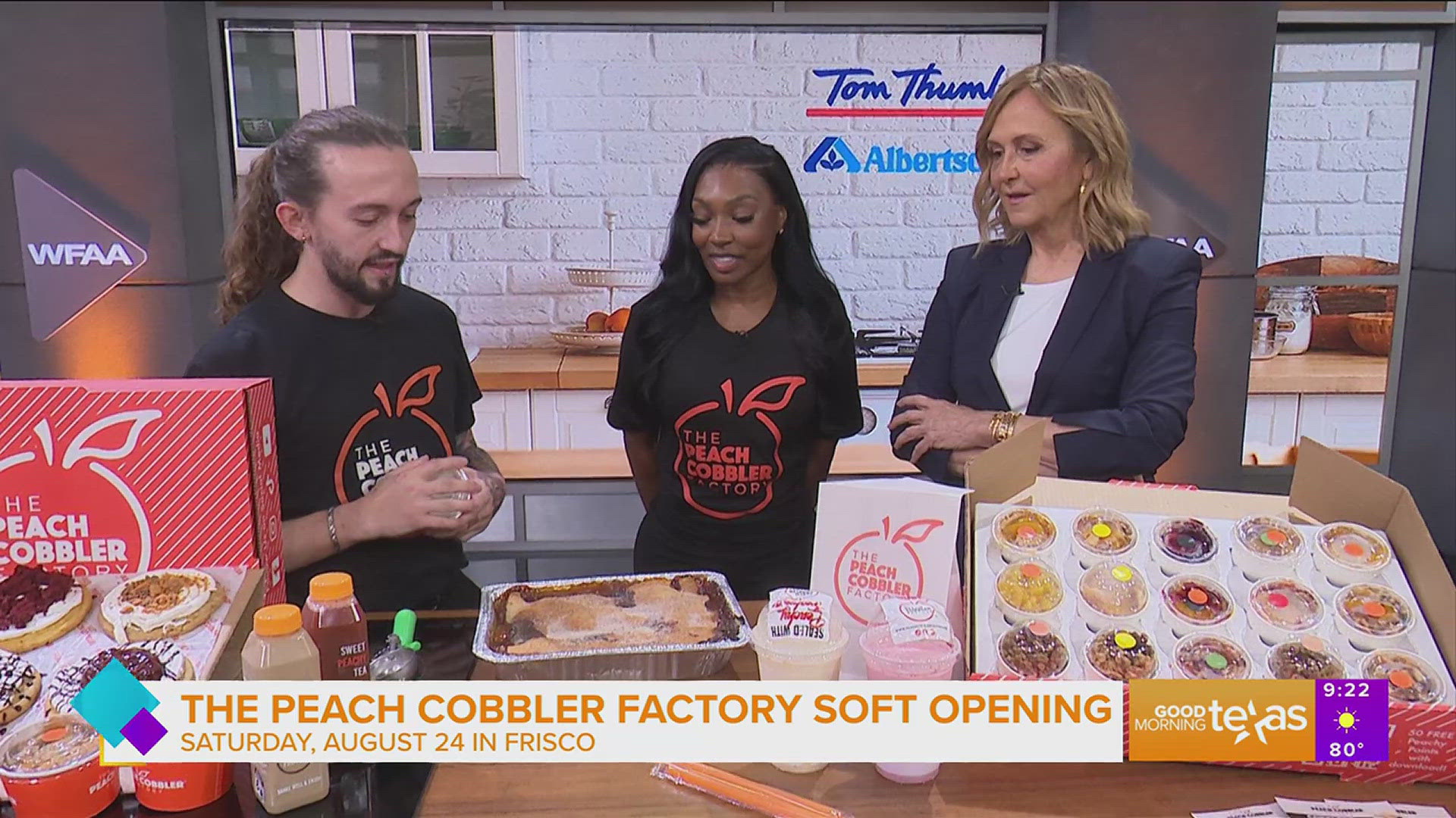 Danni Washington is the new owner of The Peach Cobbler Factory in Frisco, she joined us along with Tanner Spring to tell us how to make the perfect peach cobbler.