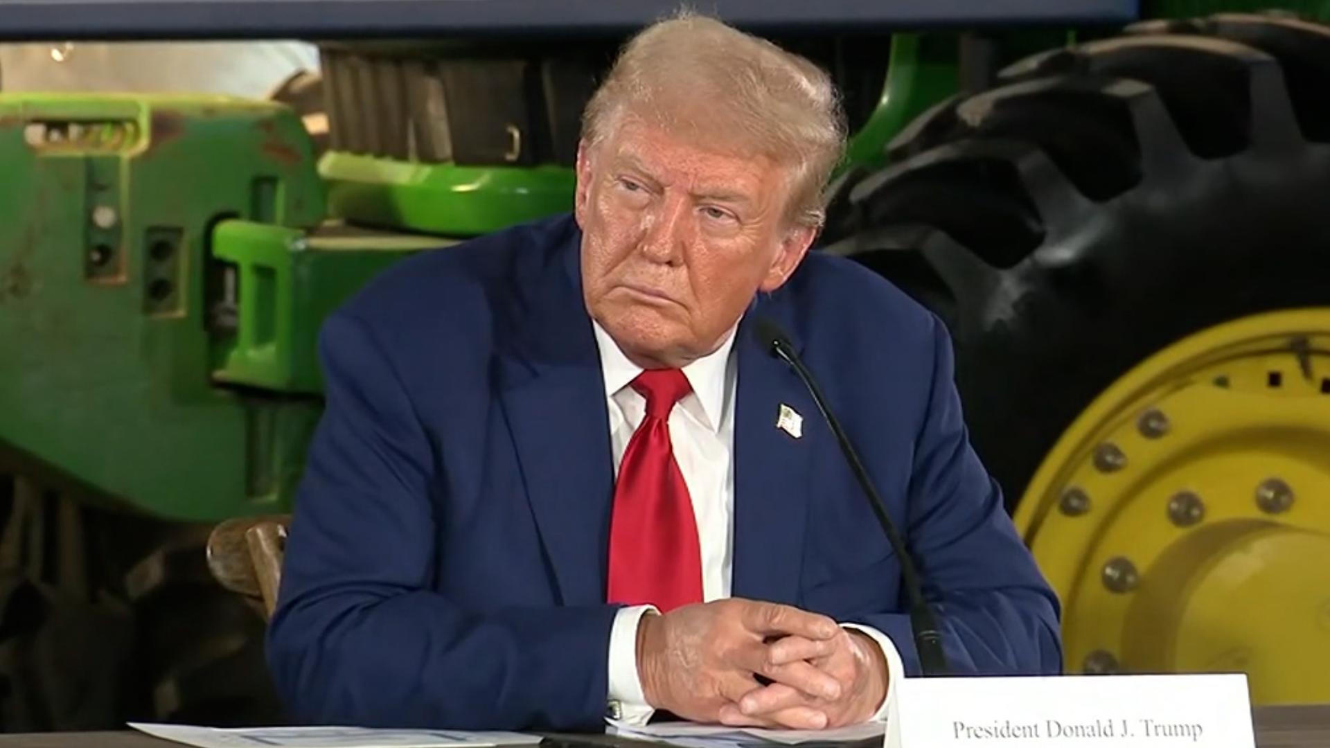 Former President Donald Trump held a roundtable discussion in Smithton, Pennsylvania, on September 23, 2024.