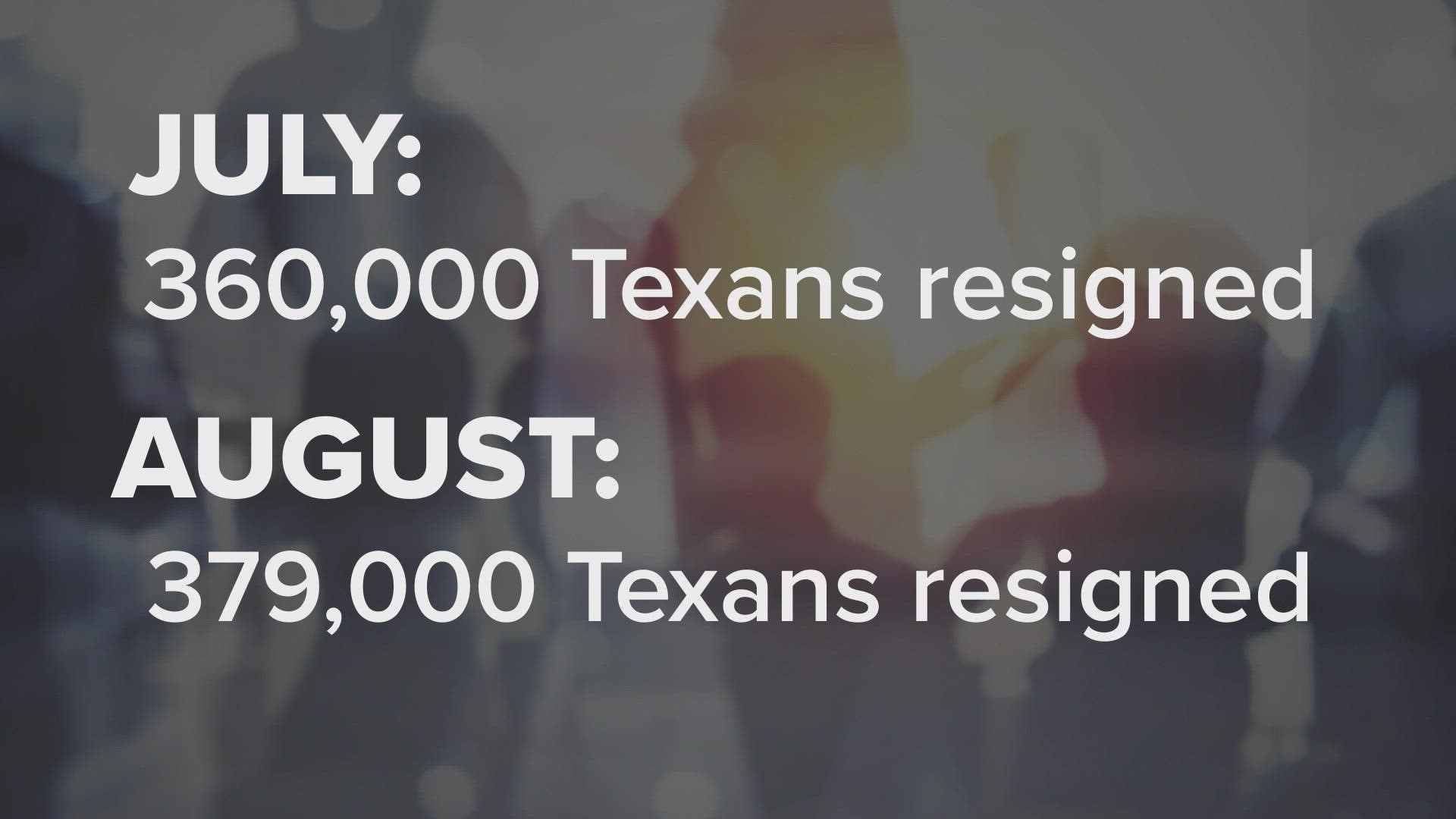 In July and August, about one in every 11 American job quitters was in Texas. Also, new data shows how many D-FW workers are making six figures.