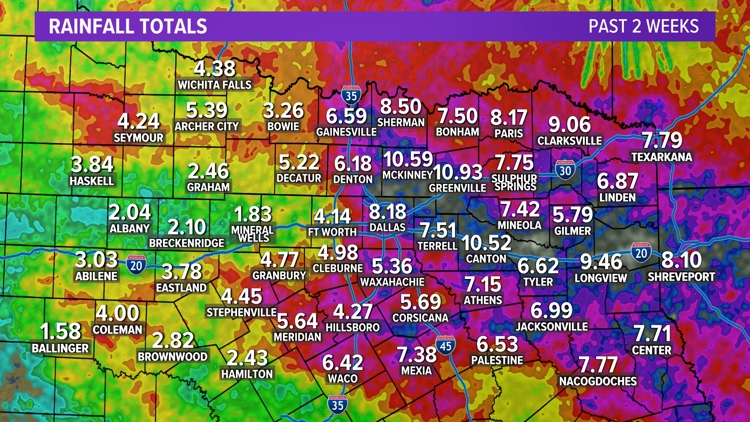 Dallas, Texas and DFW rainfall totals: Have we broken records? | wfaa.com