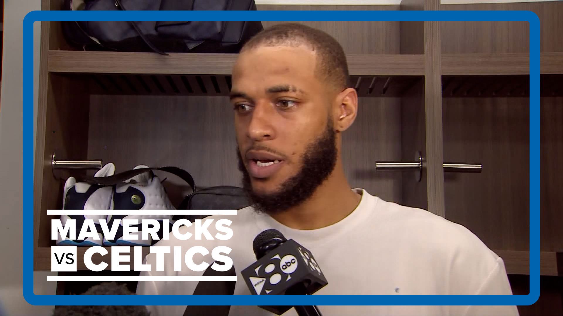NBA Finals Mavs forward Daniel Gafford gives locker room interview