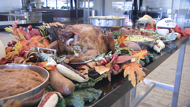 Culinary staff at AT&T Stadium preparing massive Thanksgiving spread for Cowboys fans on game day