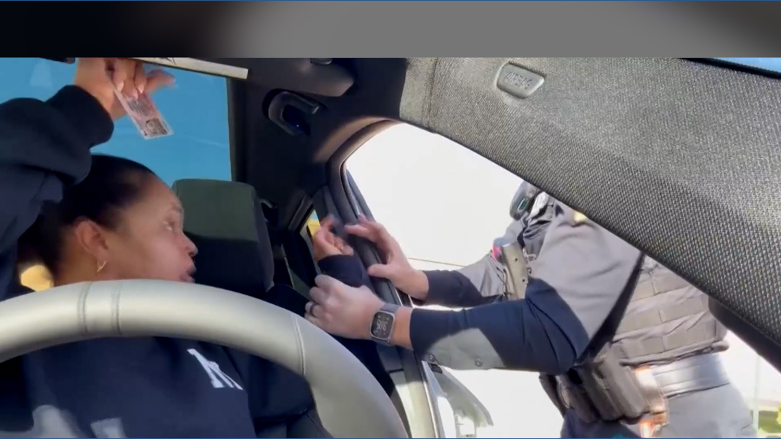 Woman in viral traffic stop video will attend a hearing today | wfaa.com
