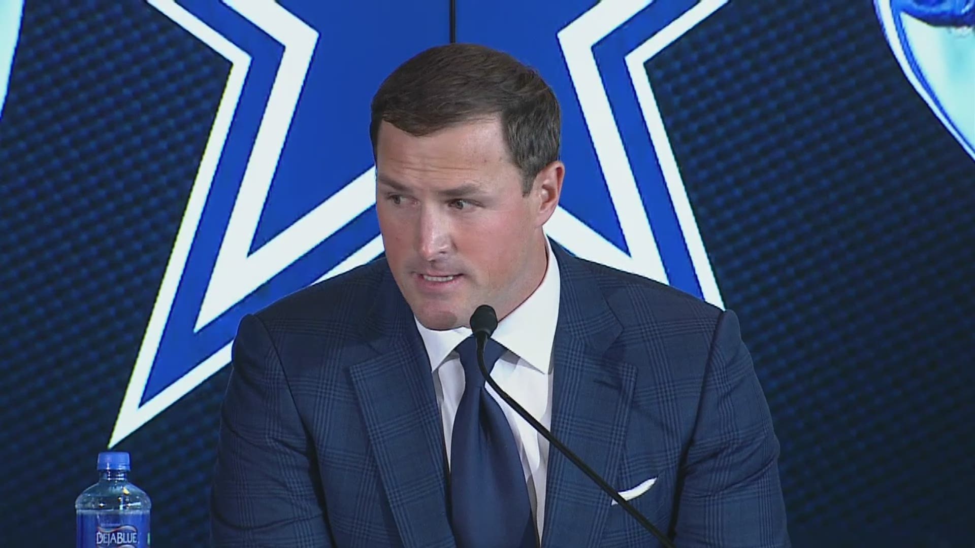 Jason Witten officially announces his retirement from professional football at The Star in Frisco. WFAA