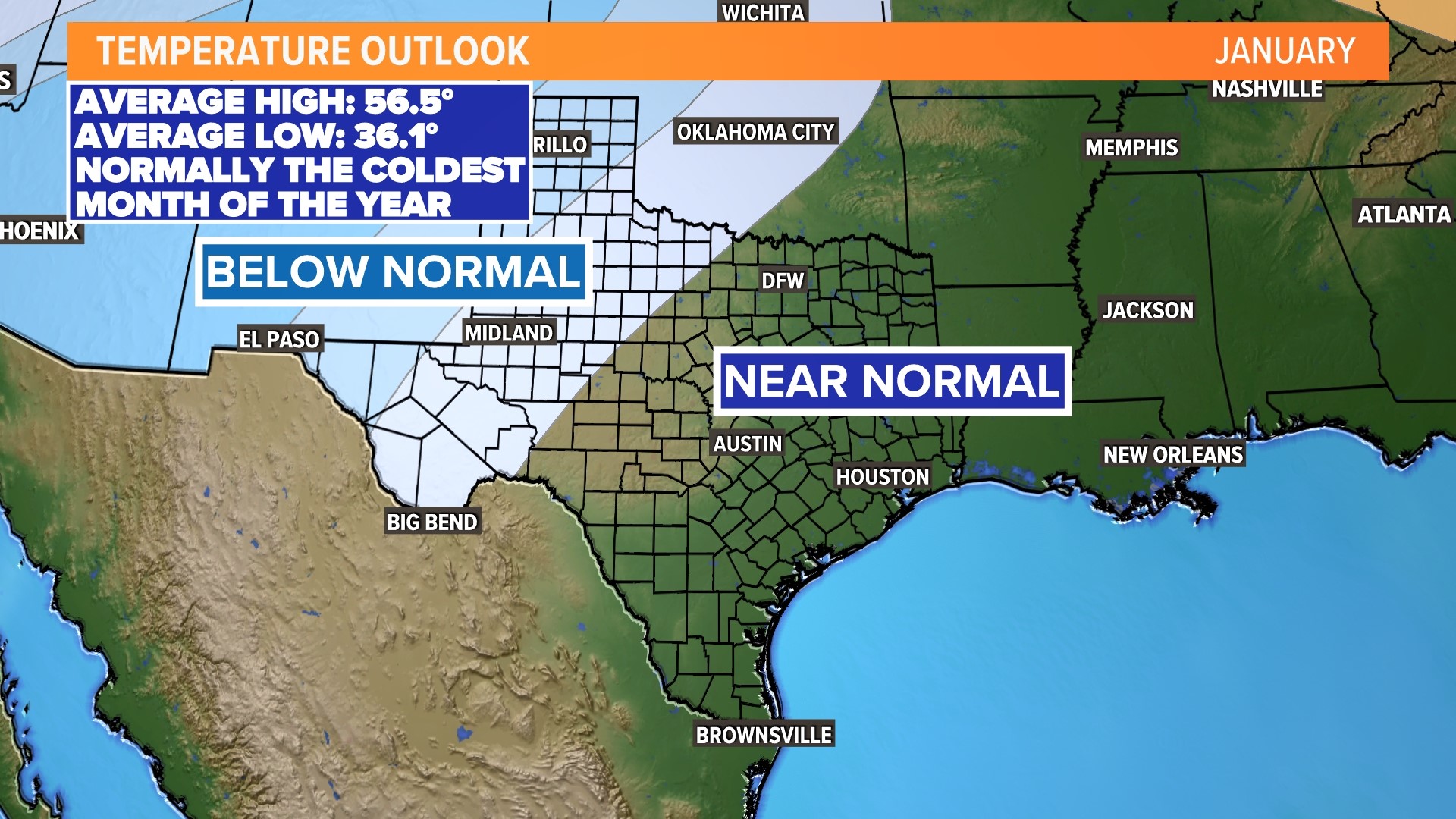 Texas Weather in January Overview