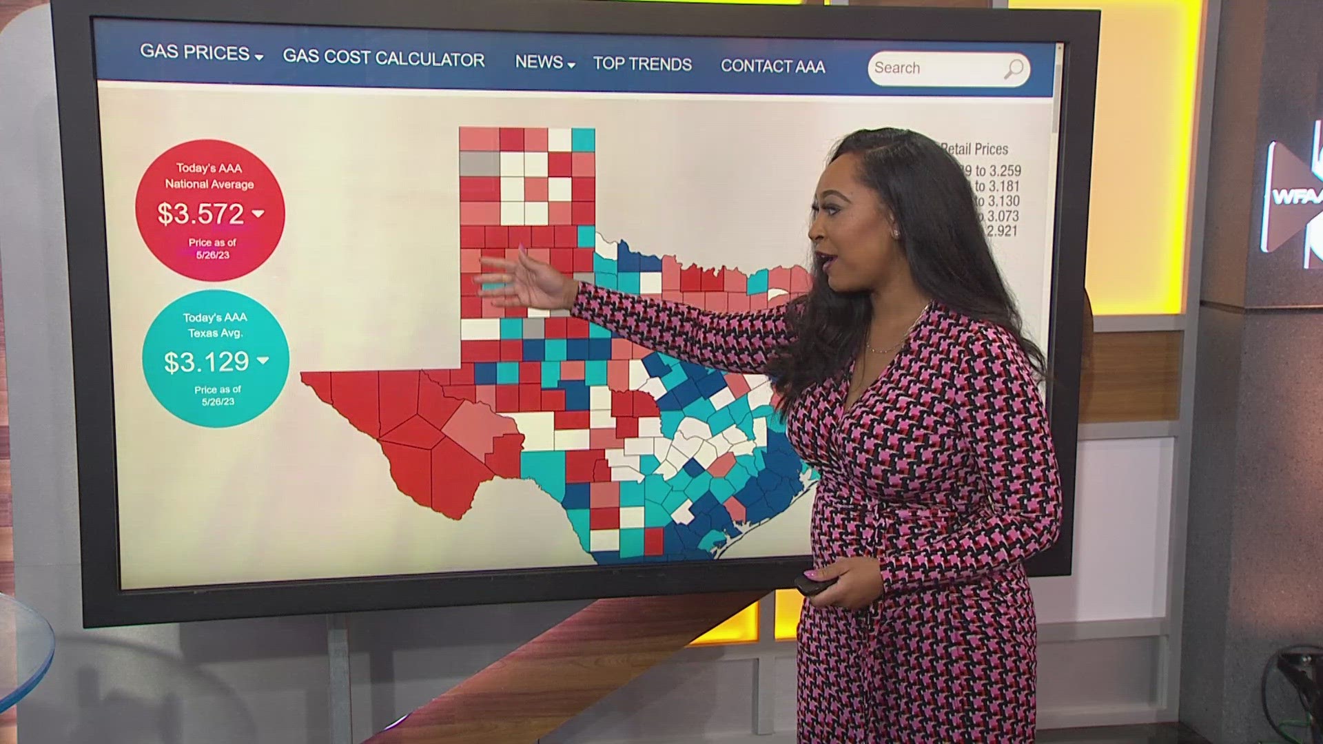 Cleo Greene has a look at the latest Texas gas prices.