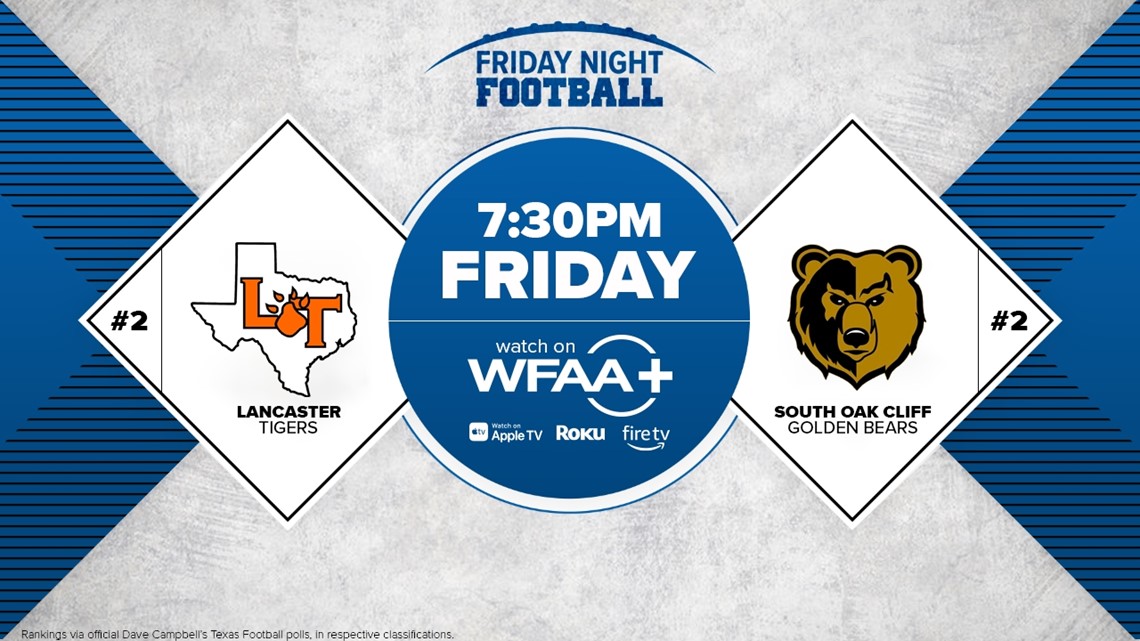 WFAA Friday Night Football Week 2: South Oak Cliff vs. Lancaster