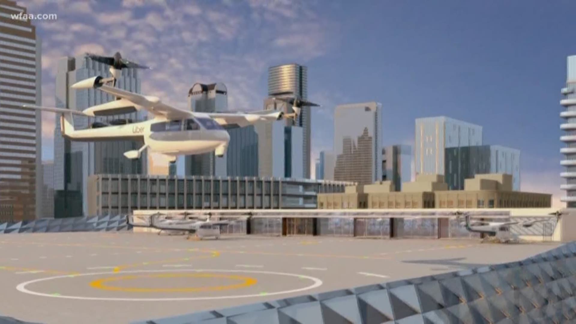 The future of transportation just might be taking shape in Frisco. At Frisco Station a helipad was just built to be the first test site for Uber Elevate. The helipad sits right next to The Star and along the Dallas North Tollway. It is larger than most helipads because it is designed to handle more than a regular helicopter.