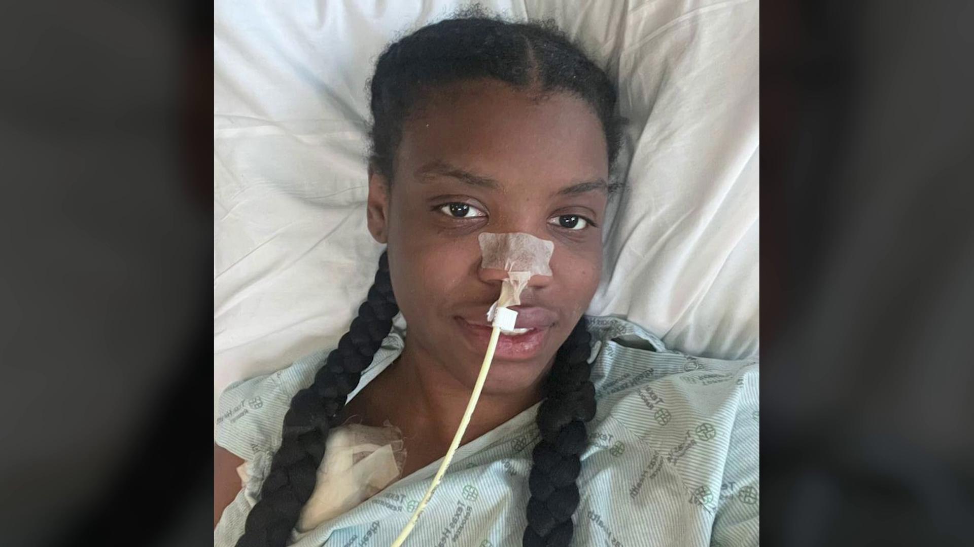 Mariah Smith spent eight days in the hospital and had her spleen, kidney, and part of her pancreas removed after being stabbed in the stomach at Kroger on May 1.