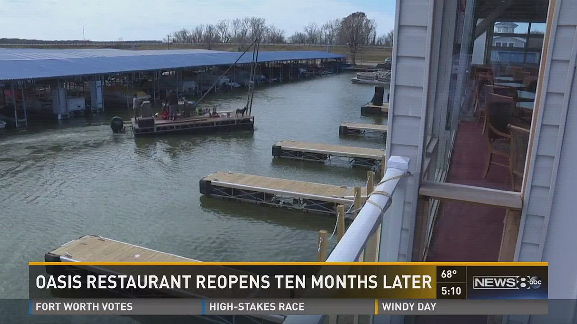 The Oasis restaurant closed last May after historic flooding in North Texas. It finally reopened Tuesday. Bradley Blackburn has more.