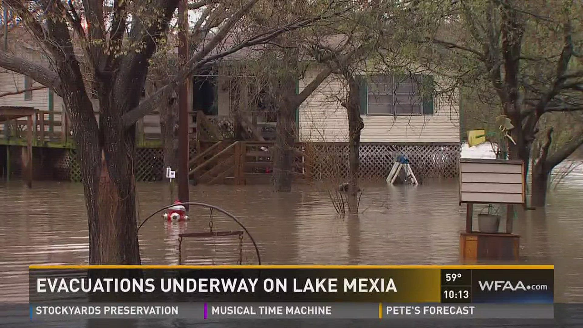 Lake Mexia floods at highest level since 1991