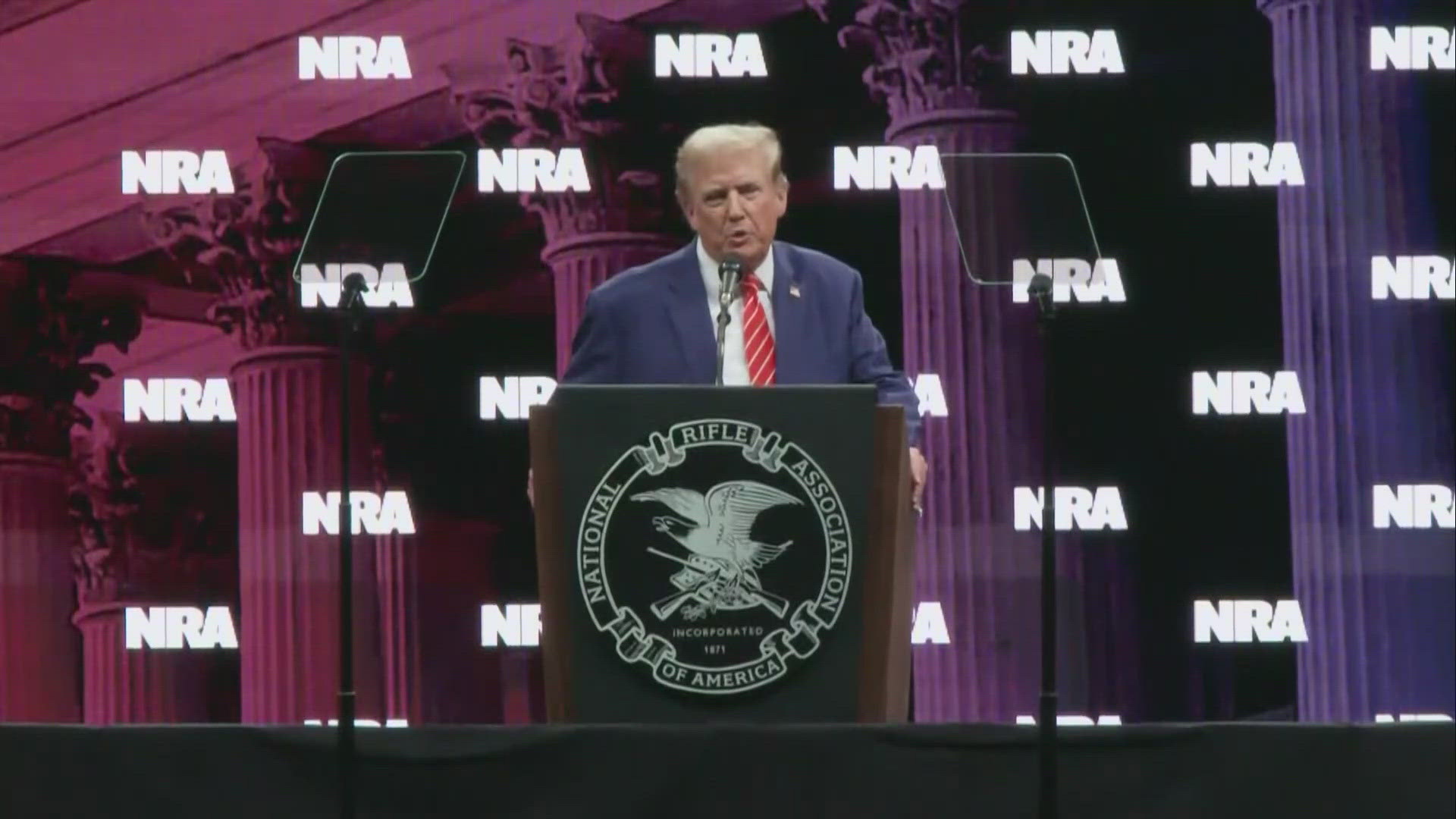 Trump first addressed the NRA in 2015 and the meeting in Dallas marked his ninth address to the organization.