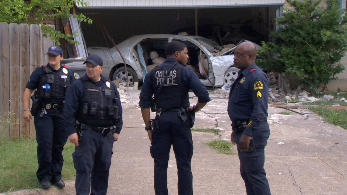 Car crashes into home in southern Dallas, killing one person, police ...