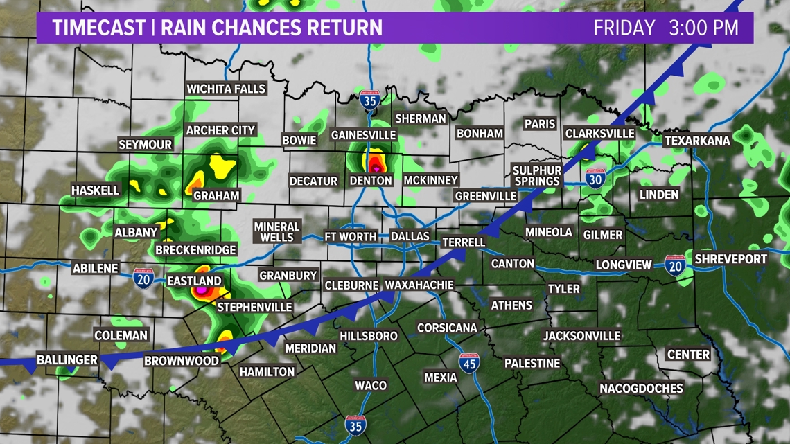 Rain chances in North Texas Friday afternoon | wfaa.com