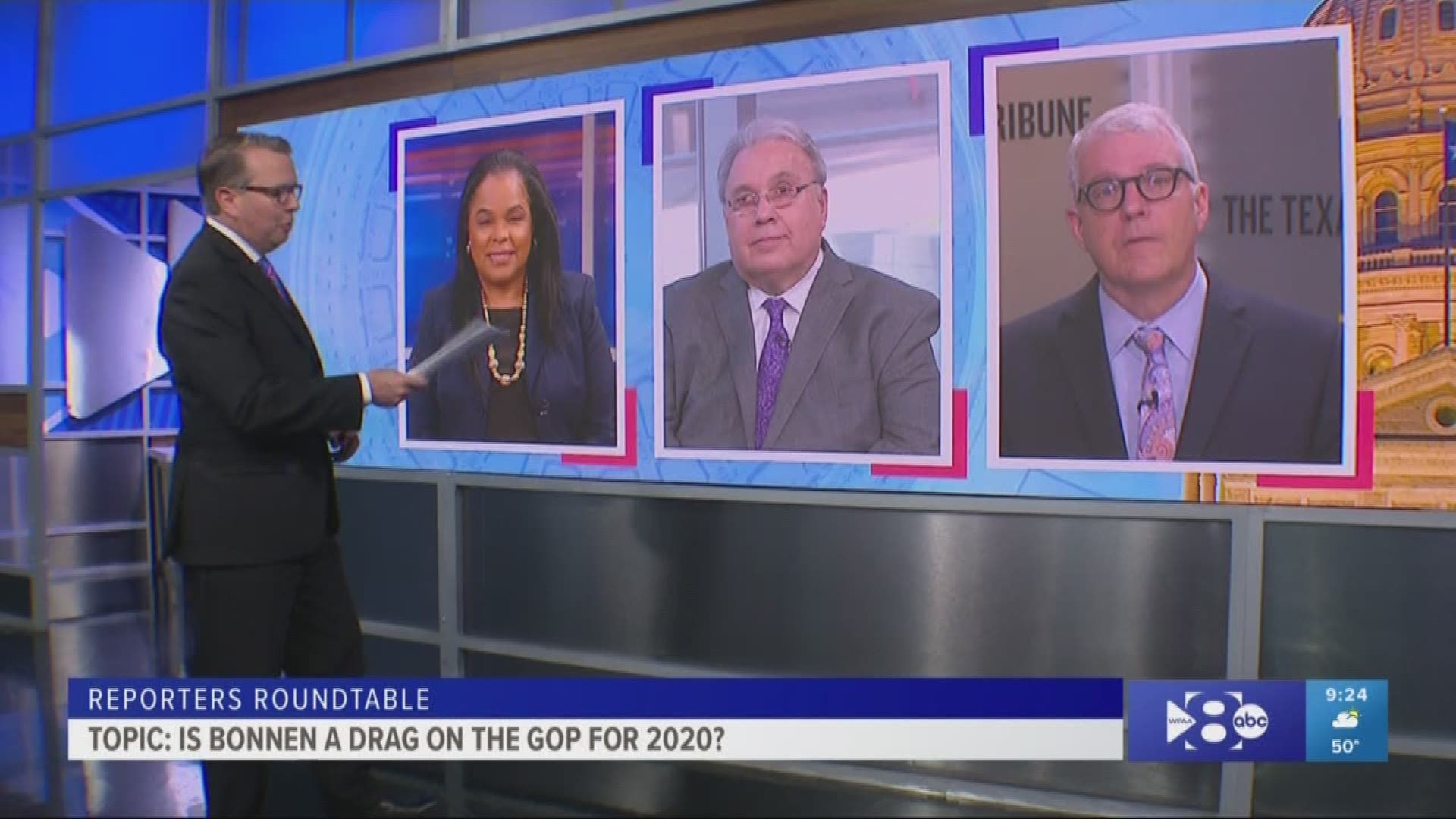 Ross Ramsey, Bud Kennedy and Berna Dean Steptoe, WFAA's political producer, joined host Jason Whitely to discuss three topics facing Texas voters.