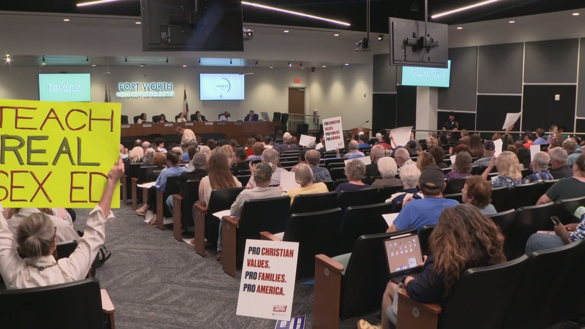 Parents pack Fort Worth ISD board meeting discussing how to teach sex  education