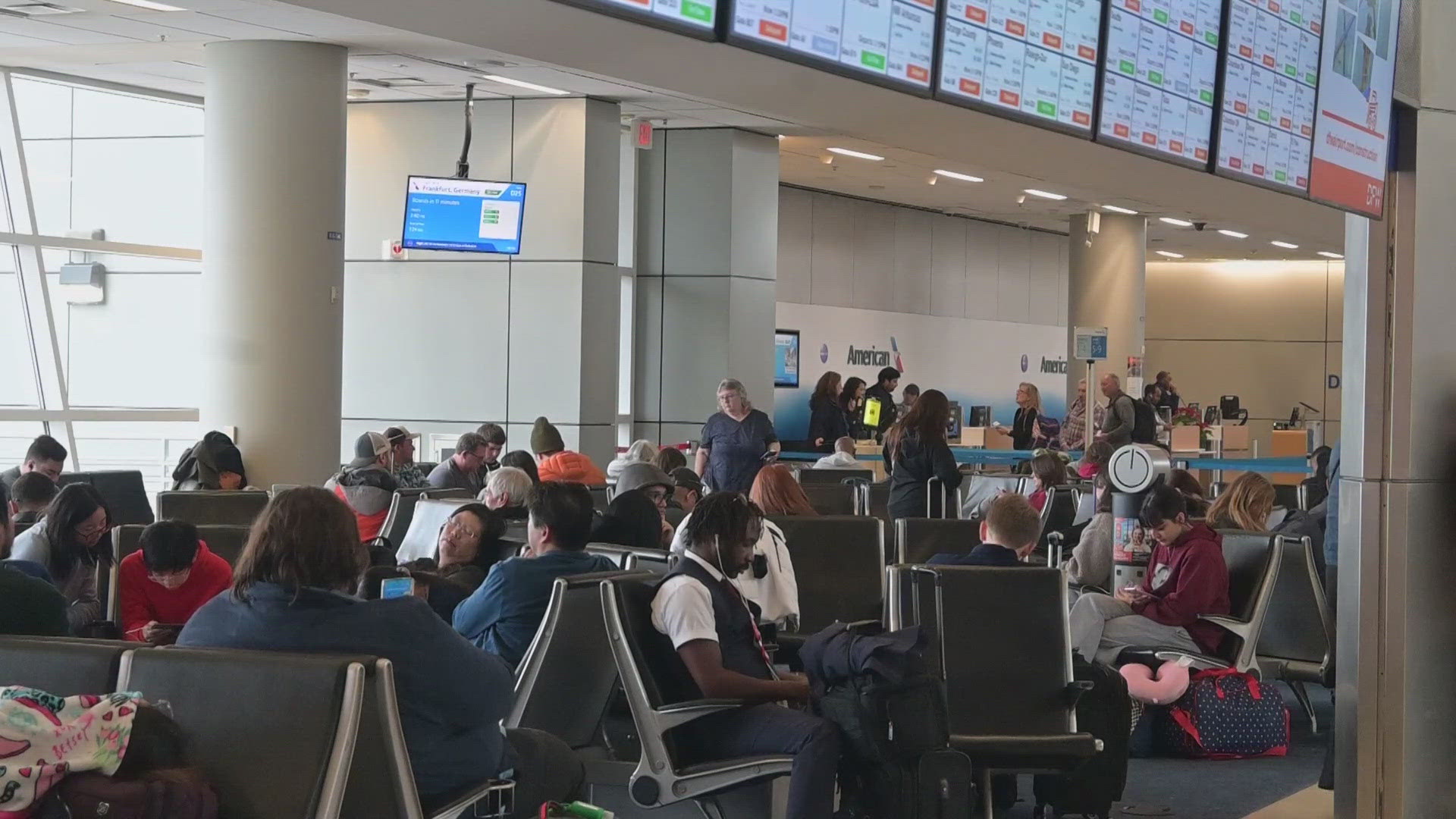 Both DFW Airport and Love Field in Dallas were under ground stops Thursday as a storm moved in.