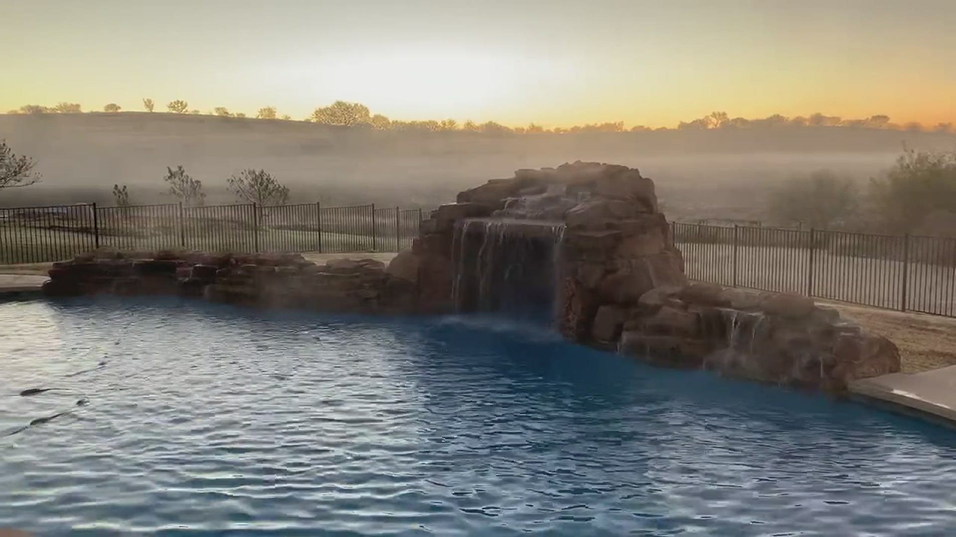 Patchy Fog and a steaming pool in North Fort Worth
Credit: Andrea Linder