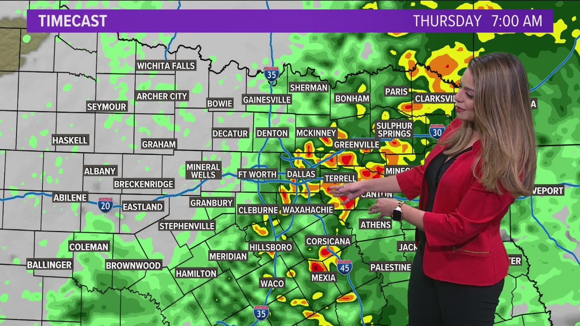 DFW Weather: Timing out Thanksgiving Day rain
