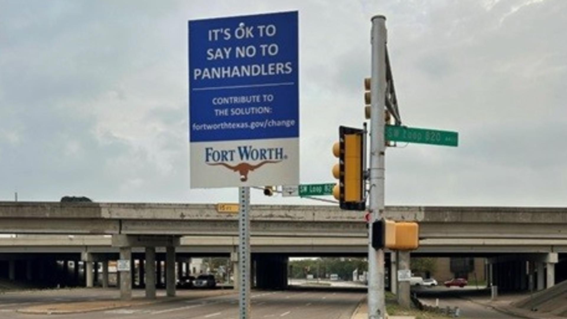 Panhandler Street Sign Fort Worth: New signs discourage panhandling, promote nonprofits | wfaa.com