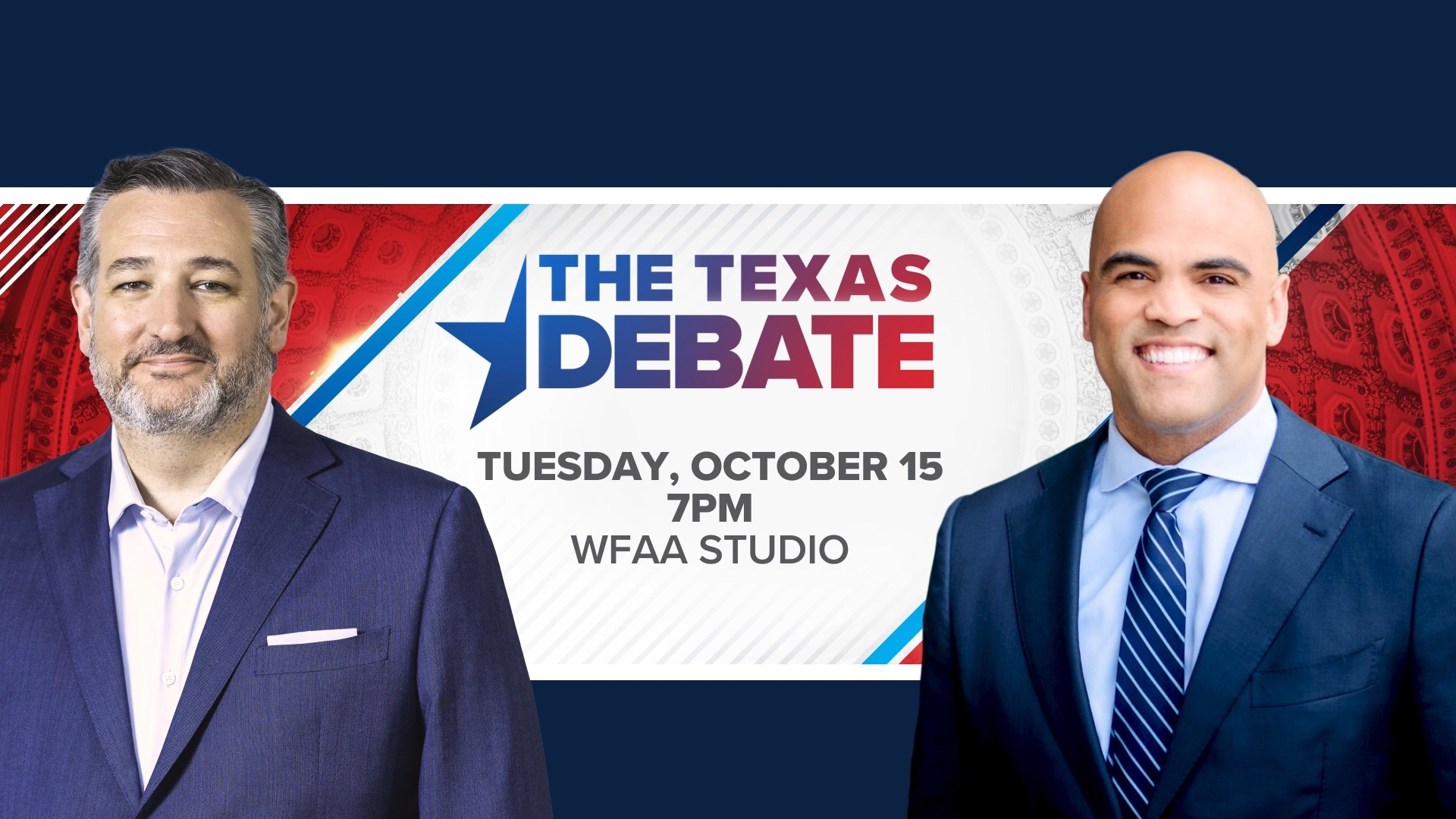 WFAA is hosting The Texas Debate between Senator Ted Cruz and Congressman Colin Allred.