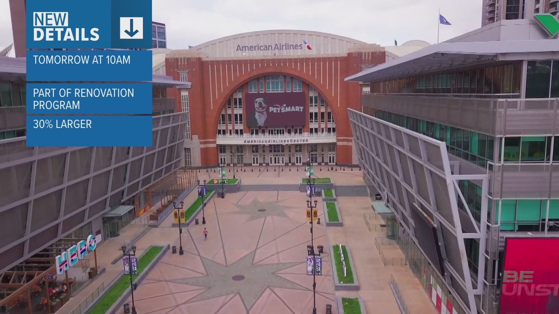 The unveiling comes just before the Dallas Stars and Dallas Mavericks are set to kick off their 2023-2024 seasons at the Downtown Dallas sports arena.
