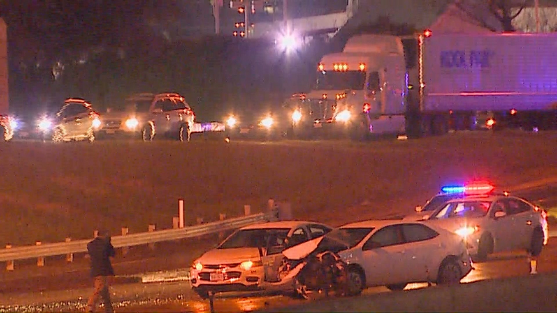 Crash involving pedestrian shuts down eastbound I635 in Dallas Monday