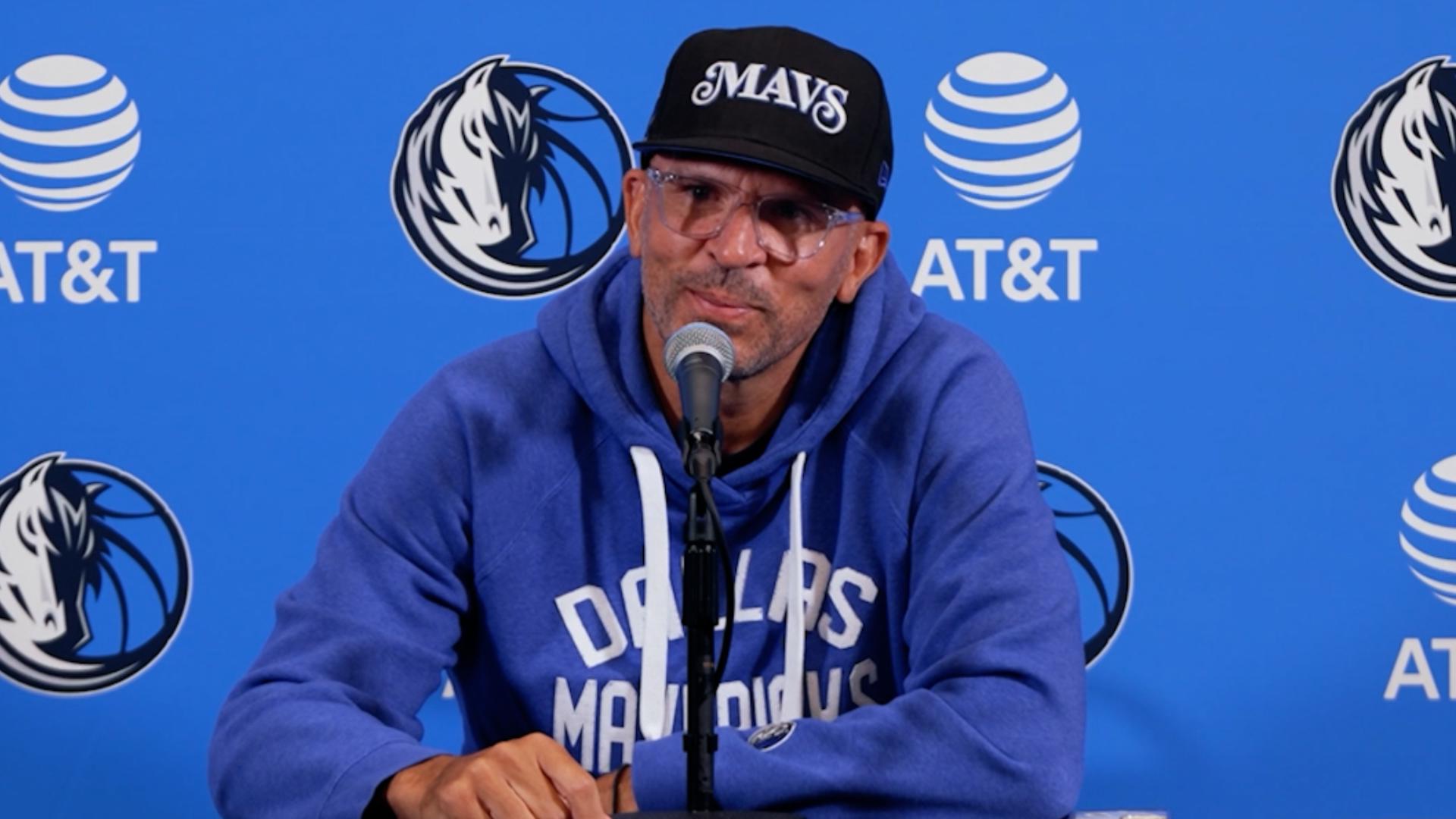 Dallas Mavericks head coach Jason Kidd spoke to reporters during a press conference at the 2024-25 Media Day.