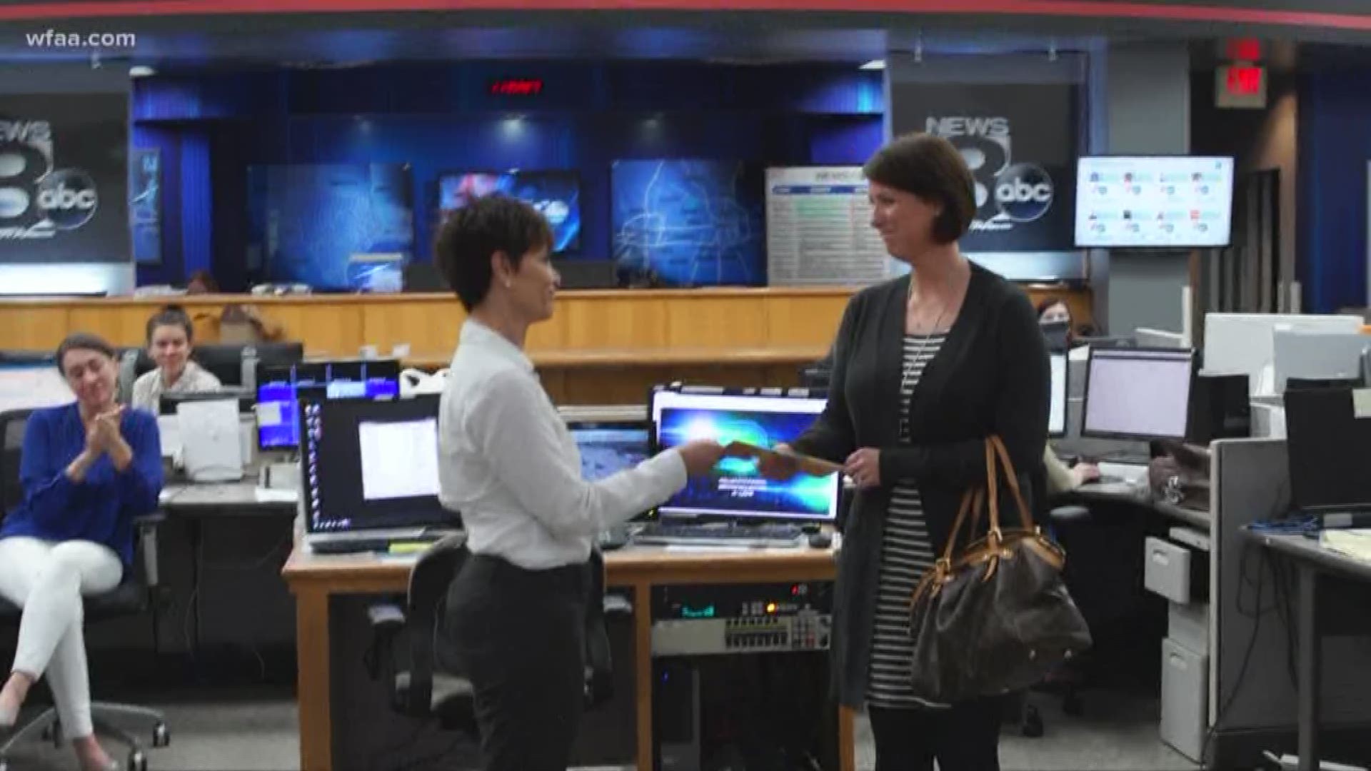 A few days ago, WFAA did something television stations don't often do - make a financial contribution to a cause that it reported on.The station invited Jennifer in to the newsroom to make the announcement internally."WFAA and TEGNA - our parent compan