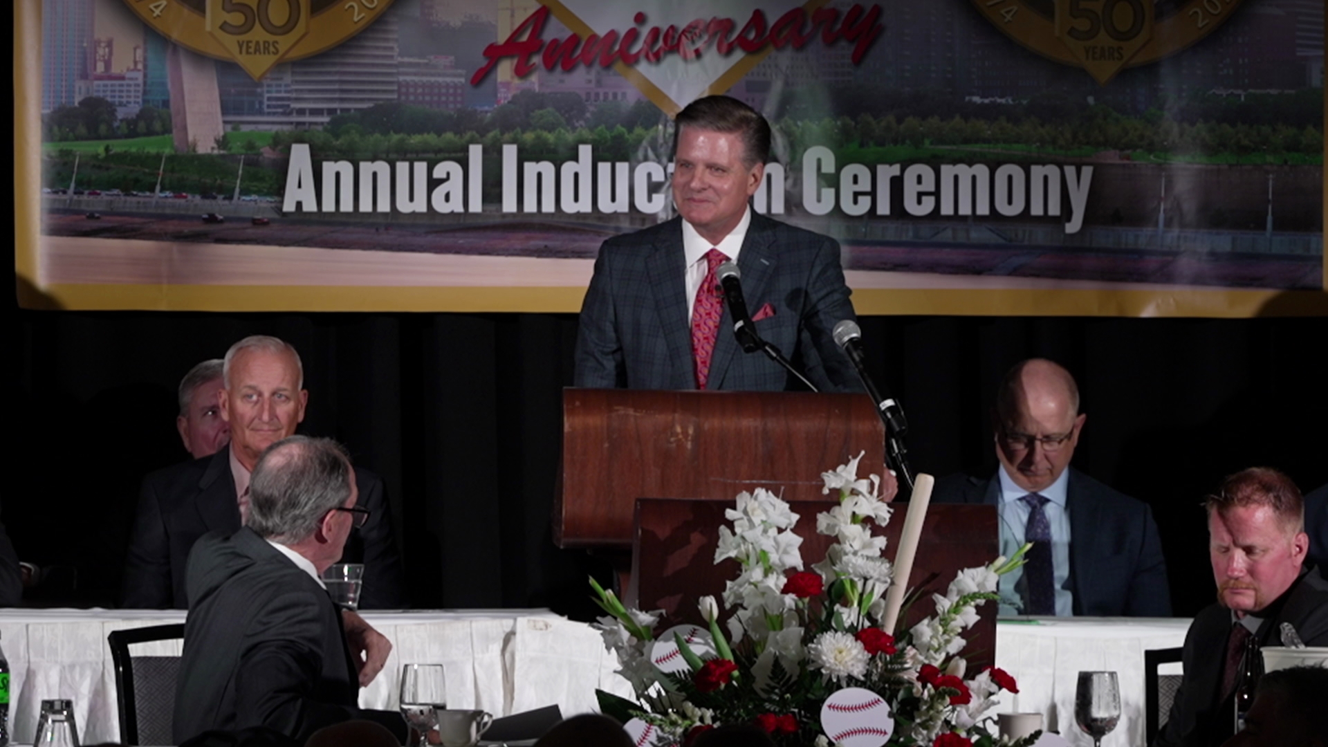 In his speech, Delkus thanked his baseball friends and coaches for helping shape him into the person he is today.