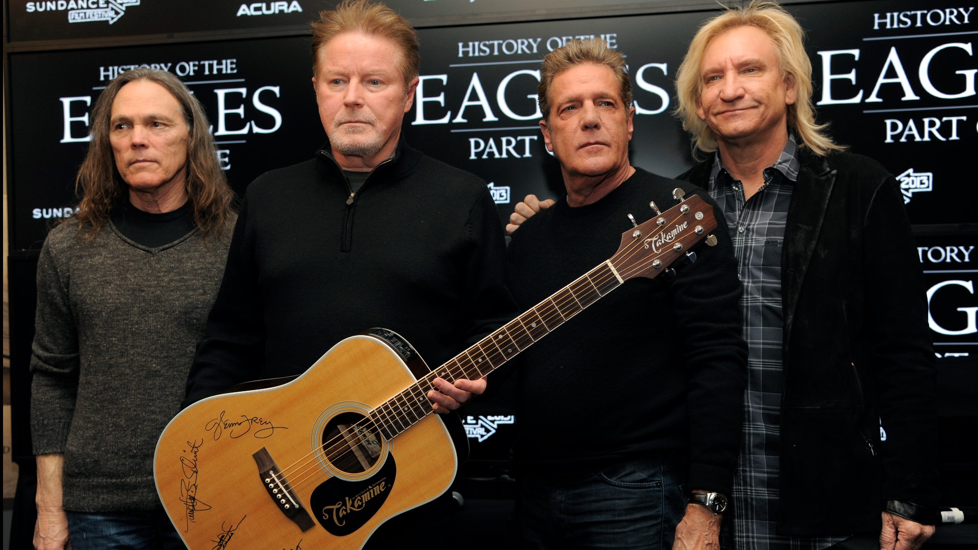 Three people are charged with conspiring to own and try to sell manuscripts of “Hotel California” and other Eagles hits without the right to do so.