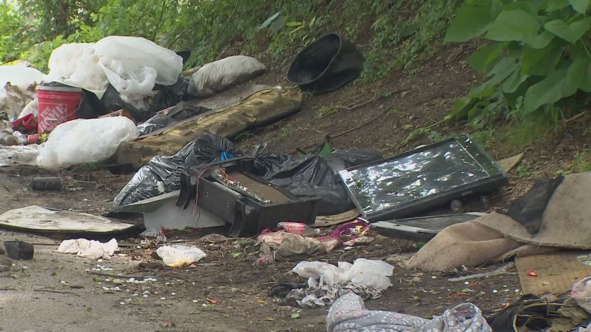 A Dallas property owner is fighting city hall over trash ending up on his property.