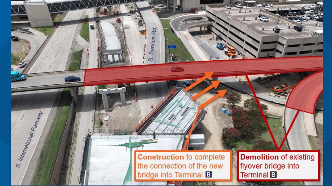 New bridge work at DFW Airport triggers major Terminal B detours