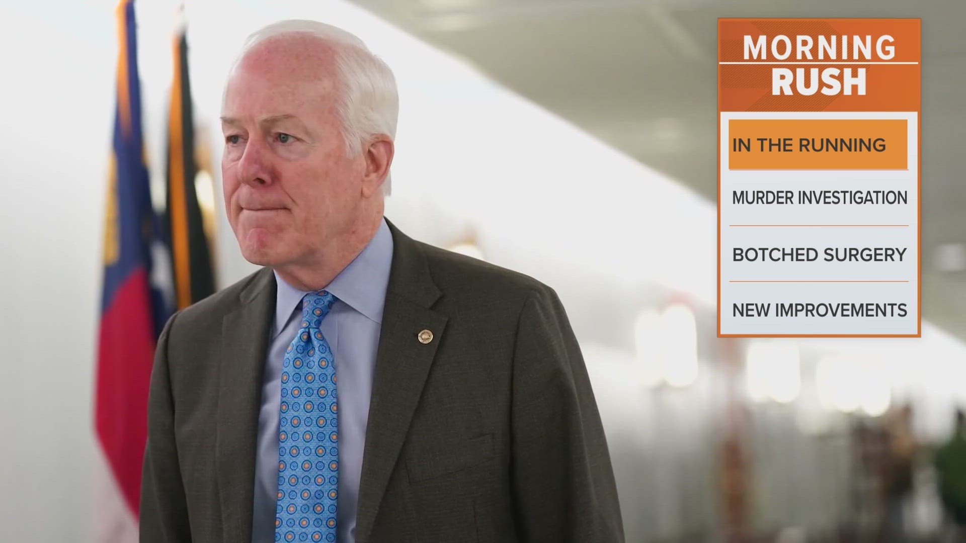 Sen. John Cornyn is the first senator to throw his hat in the ring to replace McConnell as the Republican leader.