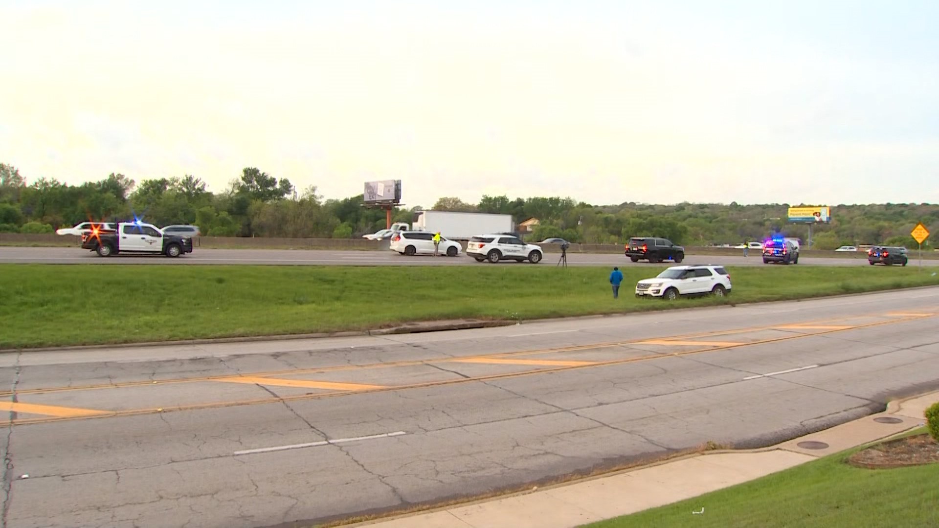 The fatal auto-pedestrian crash shut down westbound lanes of Interstate 30 on Friday morning.