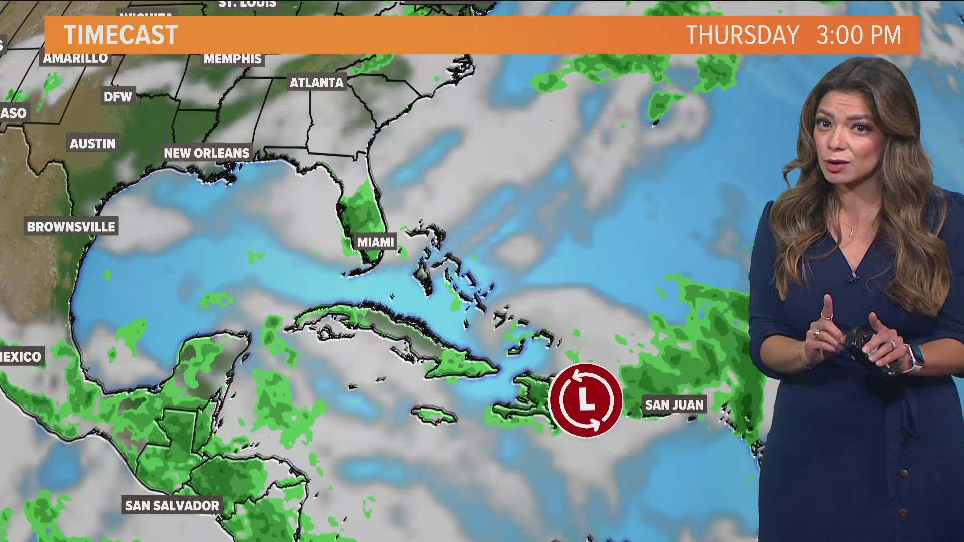 Right now there is a potential storm forming in the southeastern US.