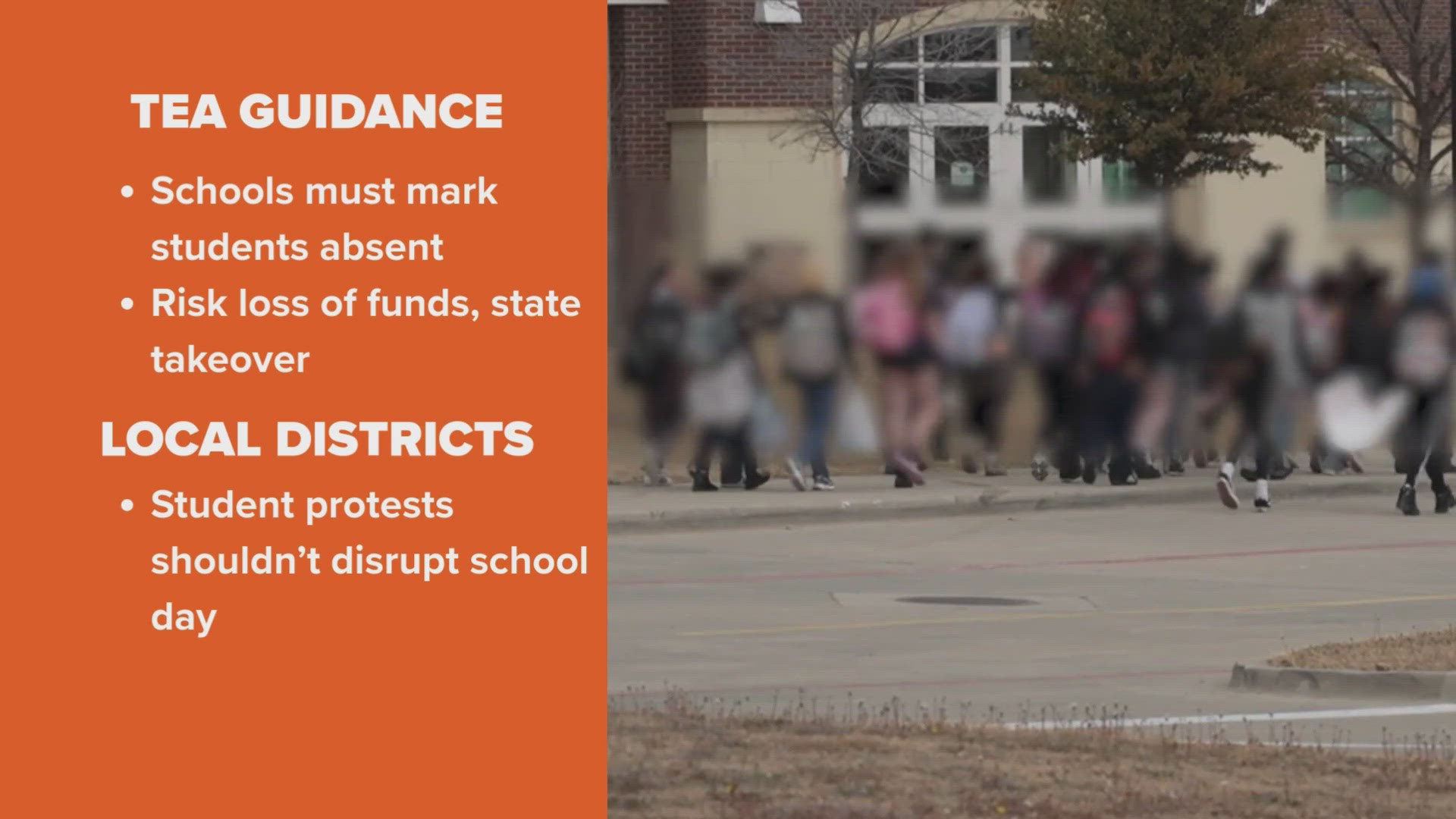 TEA lays out guidance on student ICE walk out protests | wfaa.com